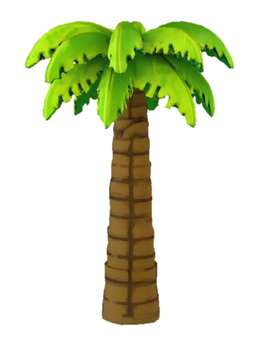 3D-модель Pixel Palm Tree - Graphics, сгенерированная ИИ