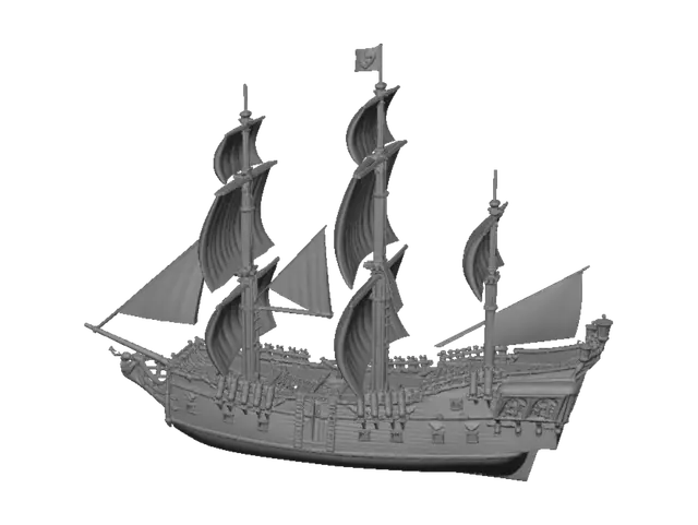 3D model for Black Flag Skullship