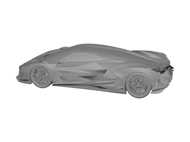 3D model for Blue Lightning Hypercar Montage