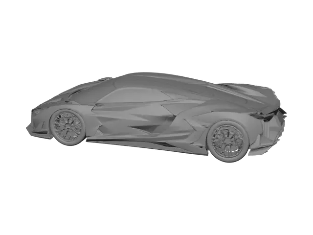 3D model for Blue Lightning Hypercar Montage