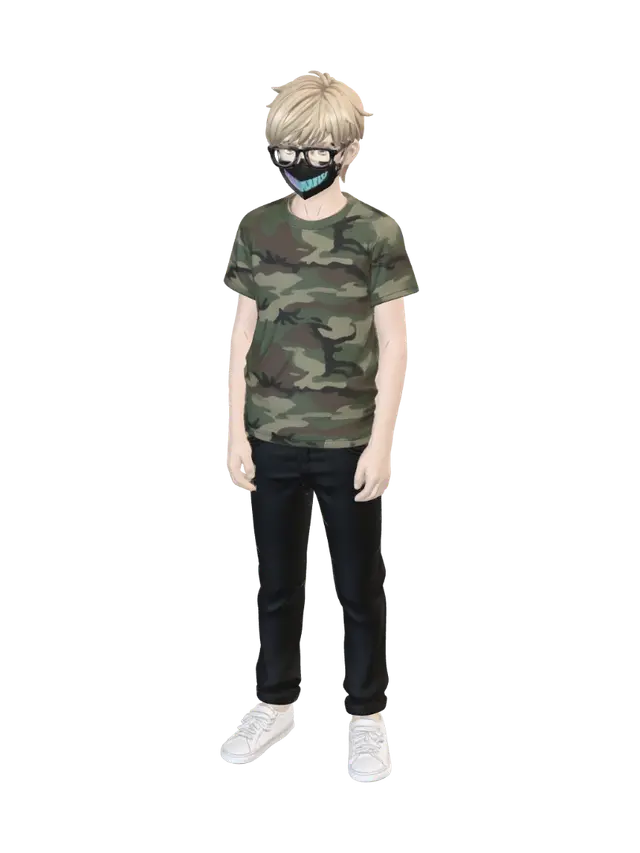 3D model for Camouflage Tee Portrait