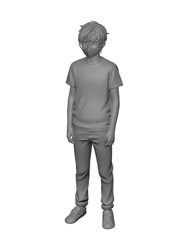 3D model for Camouflage Tee Portrait