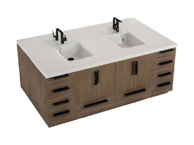 Modern Bathroom Vanity 3D model, vytvořený pomocí AI