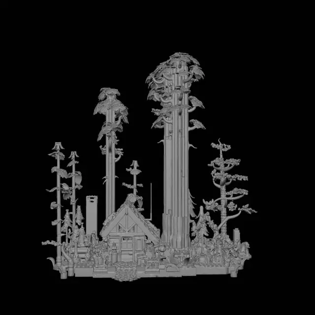 3D model for LEGO Redwood Forest Village