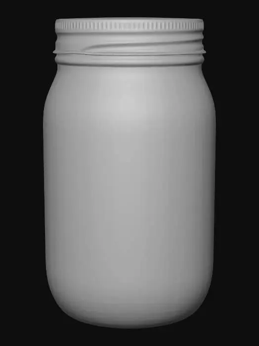 3D model for Банка с мутной жидкостью и чем-то внутри (например, зубы или палец)