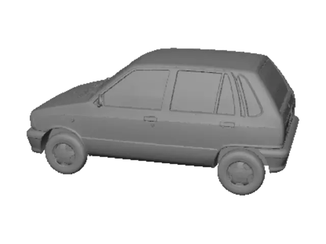 3D model for Blue Maruti 800