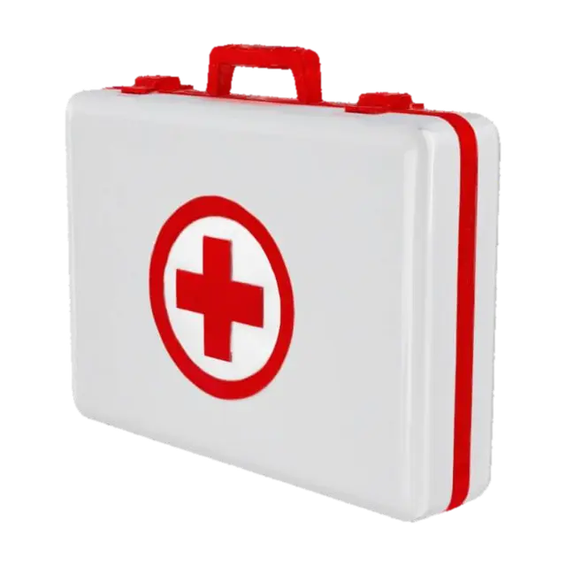 First Aid Kit - Healthcare 3D model, vytvořený pomocí AI