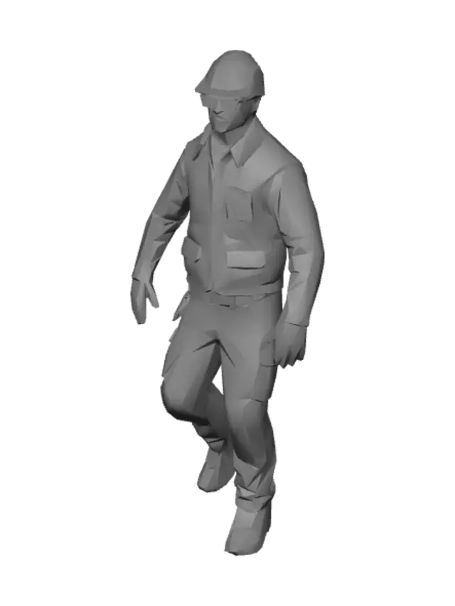 3D model for T-Pose Construction Worker