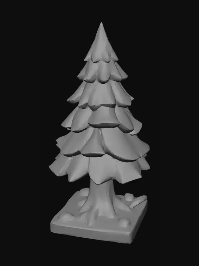 3D model for Low-poly Pine Tree Miniature