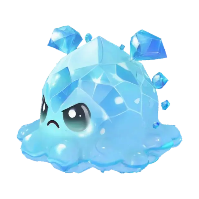 Diamond Slime 3D model, vytvořený pomocí AI