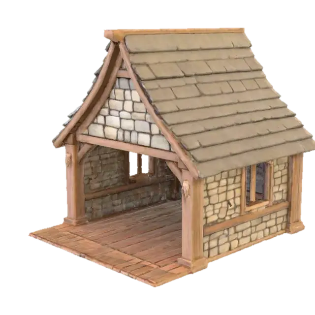 Utility house - Shed 3D model, vytvořený pomocí AI