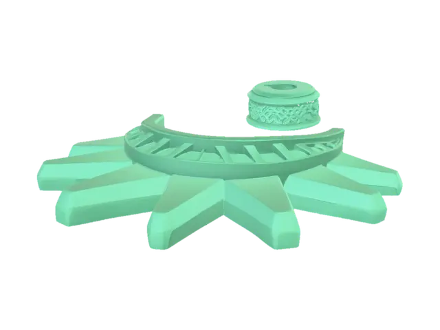 3D model for Broken Crown Ring with Bead