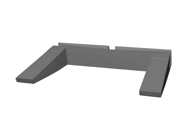 3D model for V-shaped clamp on white sheet