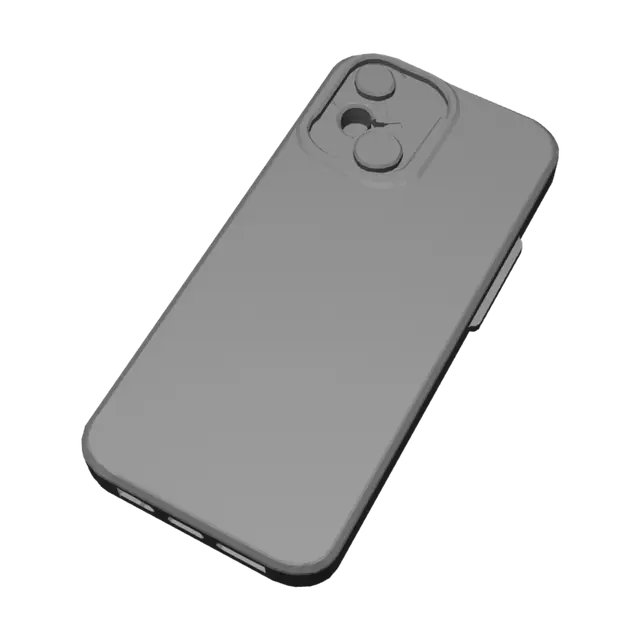3D model for Minimalist White Phone on Wooden Desk