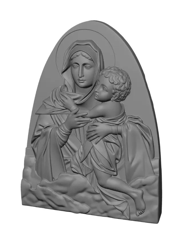3D model for Madonna and Child on a Cloud