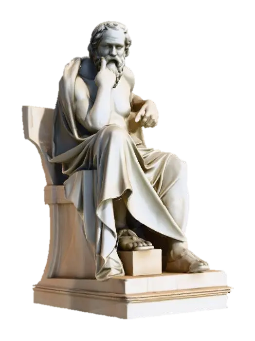 Philosopher's Contemplation 3D model, vytvořený pomocí AI