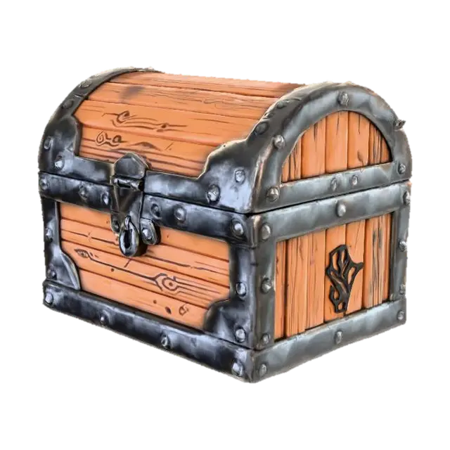 Treasure Chest - Loot 3D model, vytvořený pomocí AI