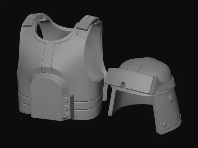 3D model for Space Suit with Visor Helmet
