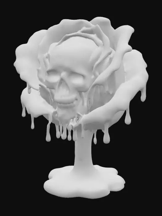 3D model for Spectrum Skull Blossom, #PBR#