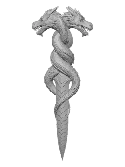 3D model for Enchanted Twin Dragons Dagger