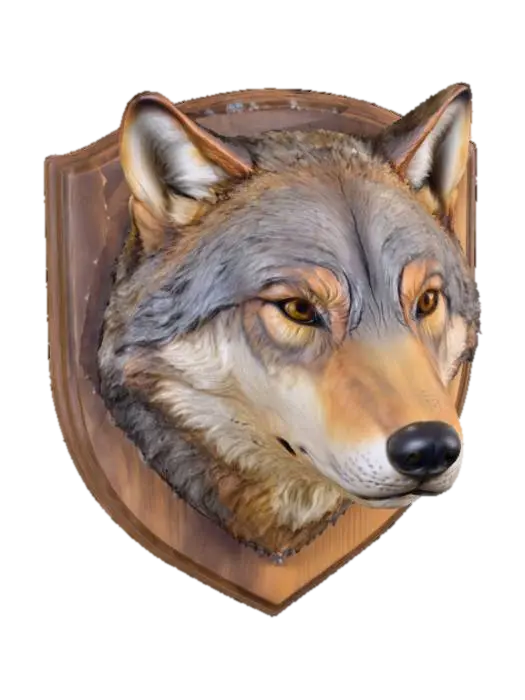 Wolf's Gaze 3D model, vytvořený pomocí AI