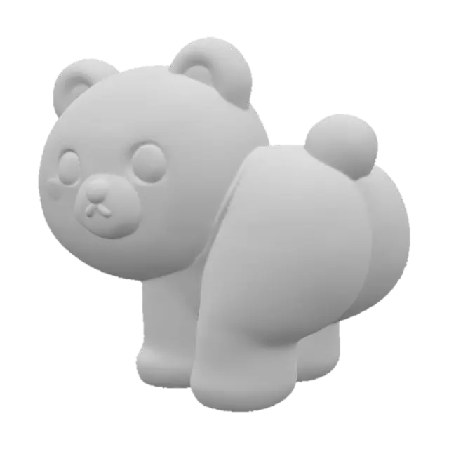 3D model for Rainbow Bear Toy