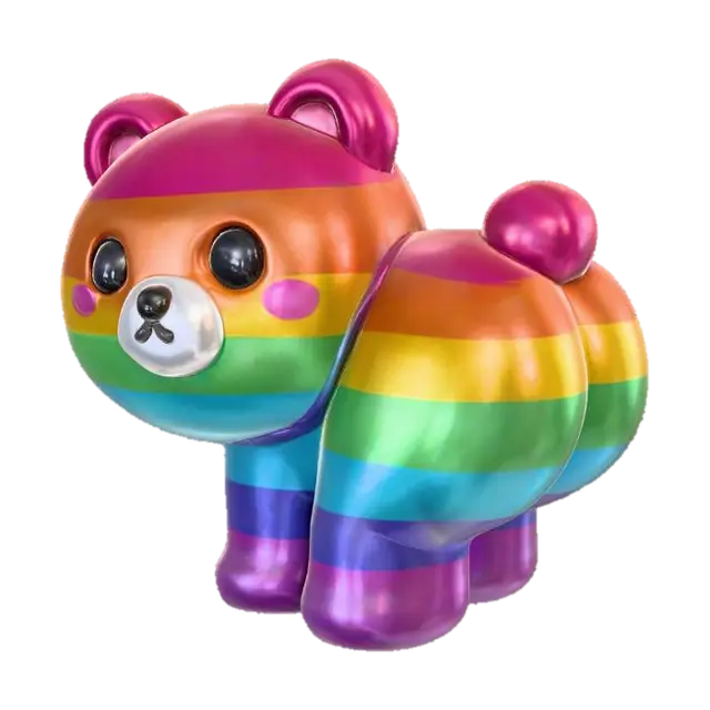3D model for Rainbow Bear Toy