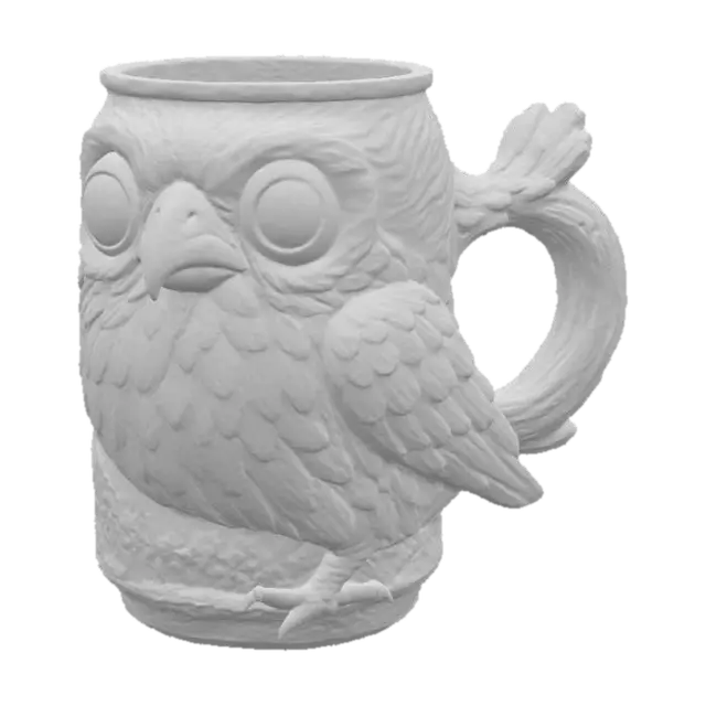 3D model for Pink bird mug