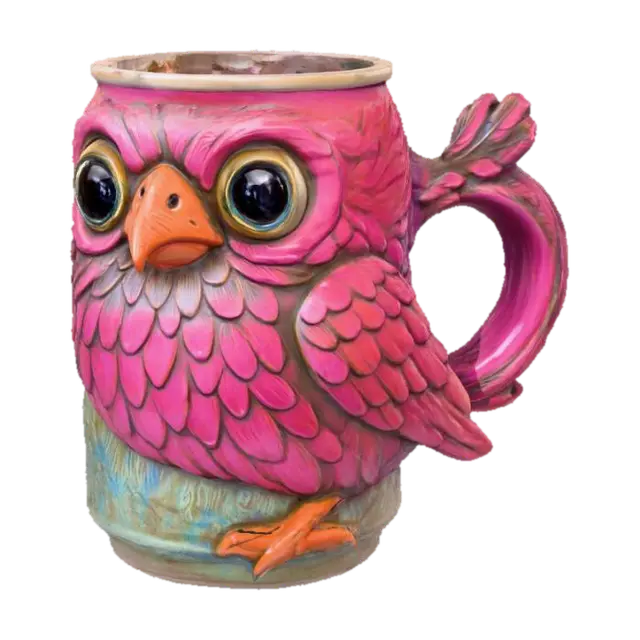 3D model for Pink bird mug