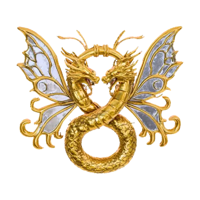 Eternal Dragonfly Embrace - Bracelet 3D model, vytvořený pomocí AI