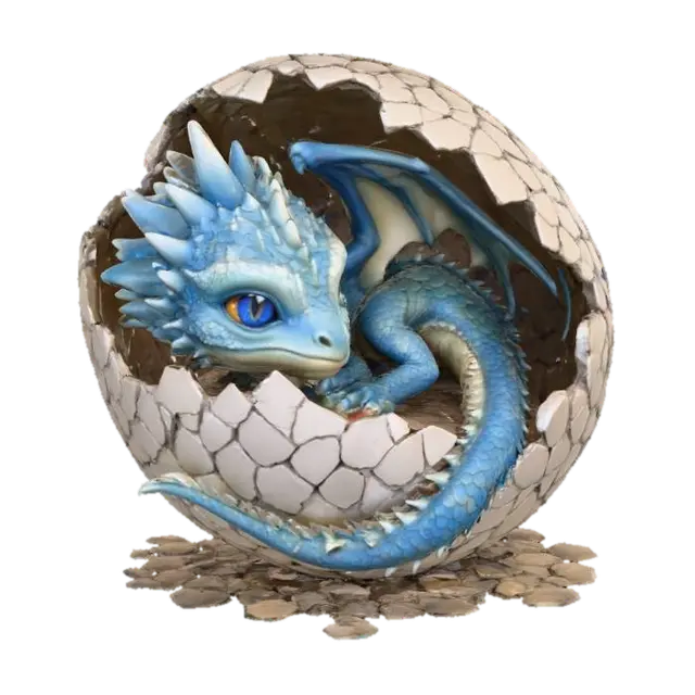 Hatchling Emergence 3D model, vytvořený pomocí AI