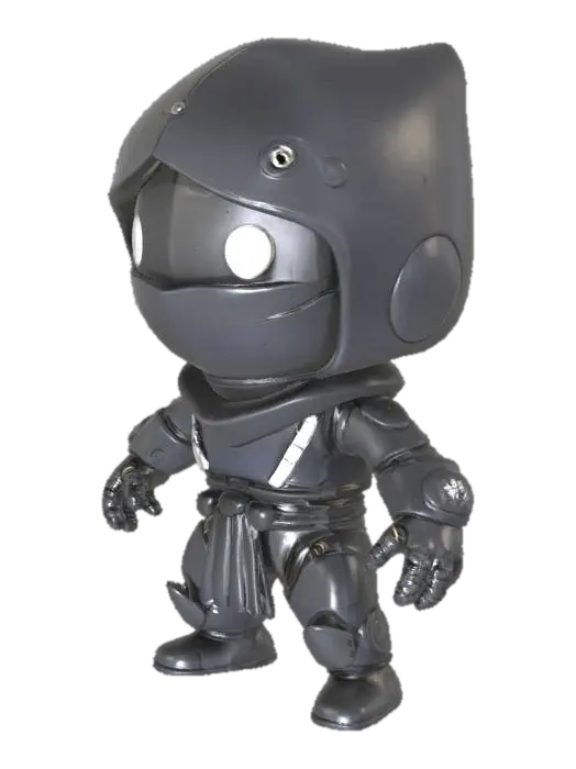 A BLack Chibi ninja Robot character, optimized and game ready for unreal engine 5 3D model, vytvořený pomocí AI