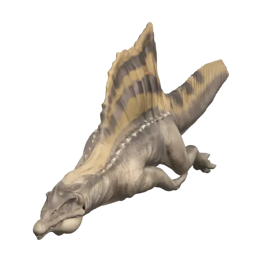 Modern Jurassic World Rebirth Spinosaurus 3D model, vytvořený pomocí AI