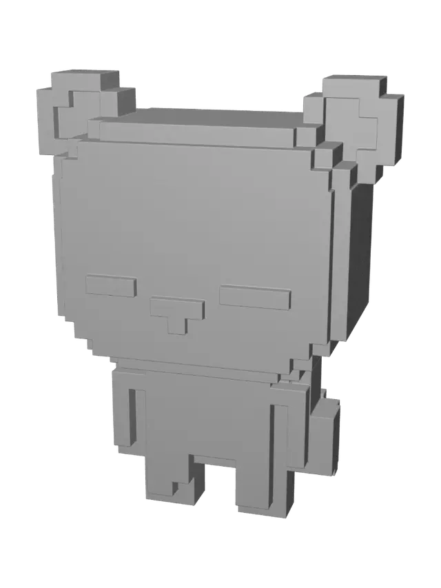 3D model for Pixel Pink Kitty