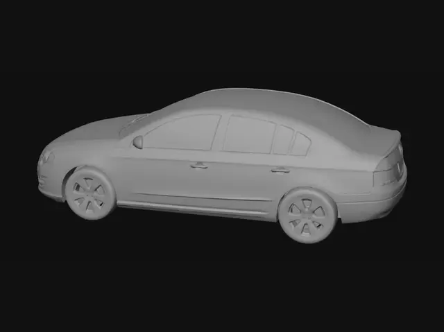 3D model for Black Sedan at the Forest Edge