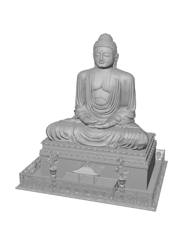 3D model for Serene Buddha Beneath the Blue Sky