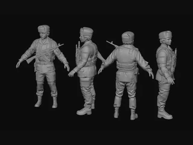 3D model for Soviet Soldier in Ushanka