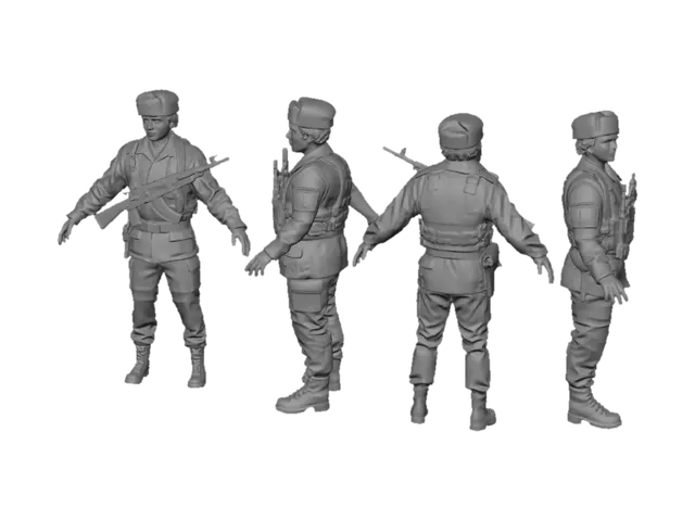 3D model for Soviet Soldier in Ushanka