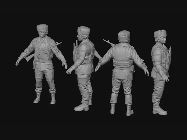 3D model for Soviet Soldier in Ushanka