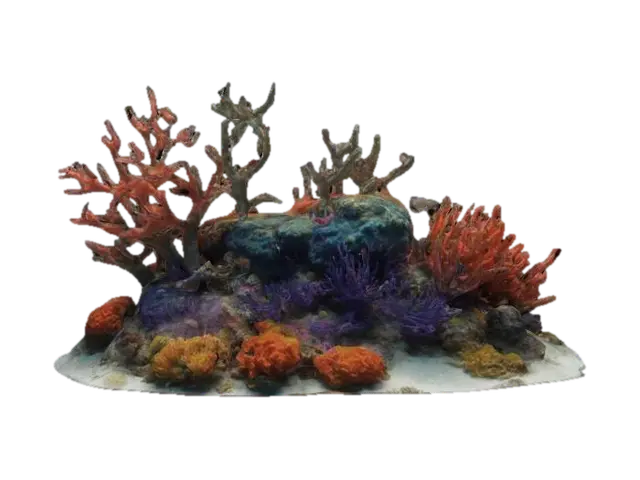 ultra realistic coral reef 3D model, vytvořený pomocí AI