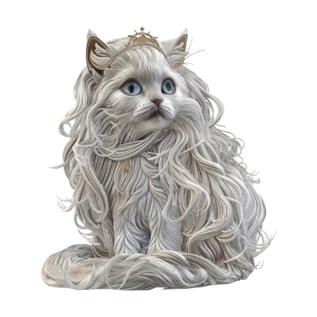 Modèle 3D Crowned Snowcat - Pomp, généré par IA