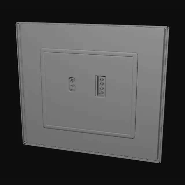 3D model for LIVOLO USB Wall Socket Glass Plate