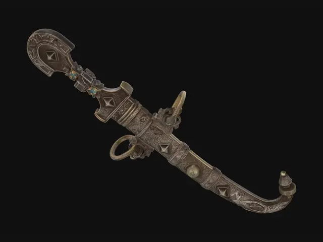 3D model for Ornate ceremonial sabre with turquoise inlays