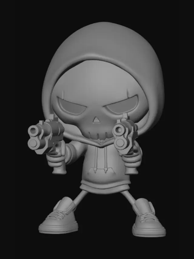 3D model for Gunslinger Skull