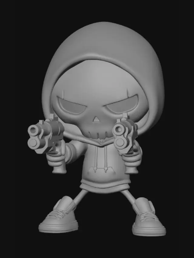 3D model for Gunslinger Skull