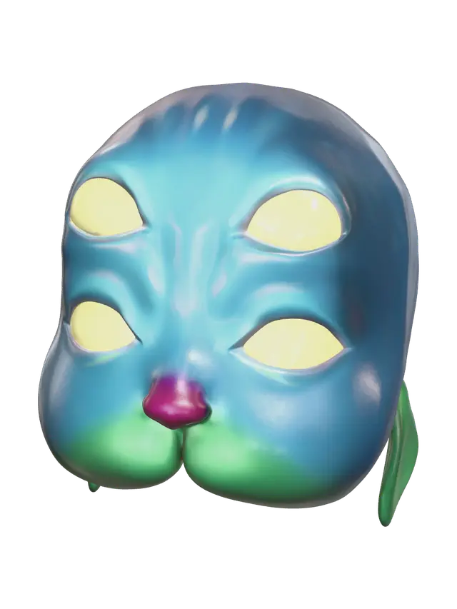 Melanie Martinez Mask - Persona 3D model, vytvořený pomocí AI