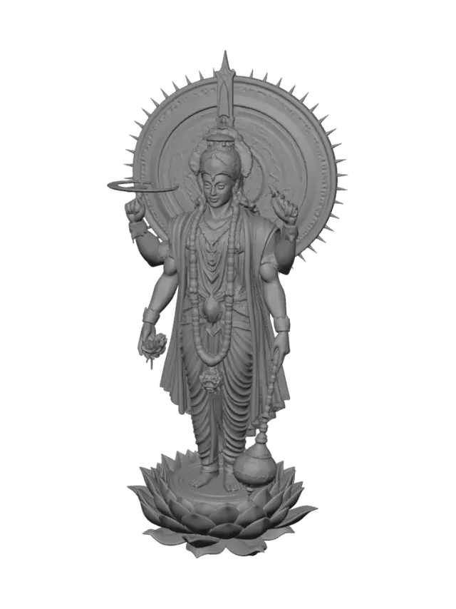 3D model for Vishnu on the Cosmic Lotus