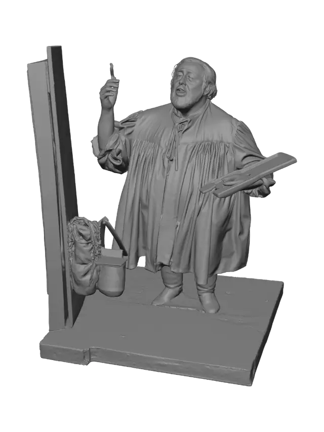 3D model for The Painter at the Easel