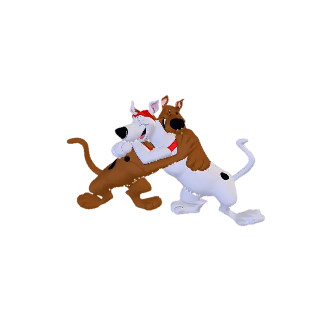Best Friends Hug 3D model, vytvořený pomocí AI