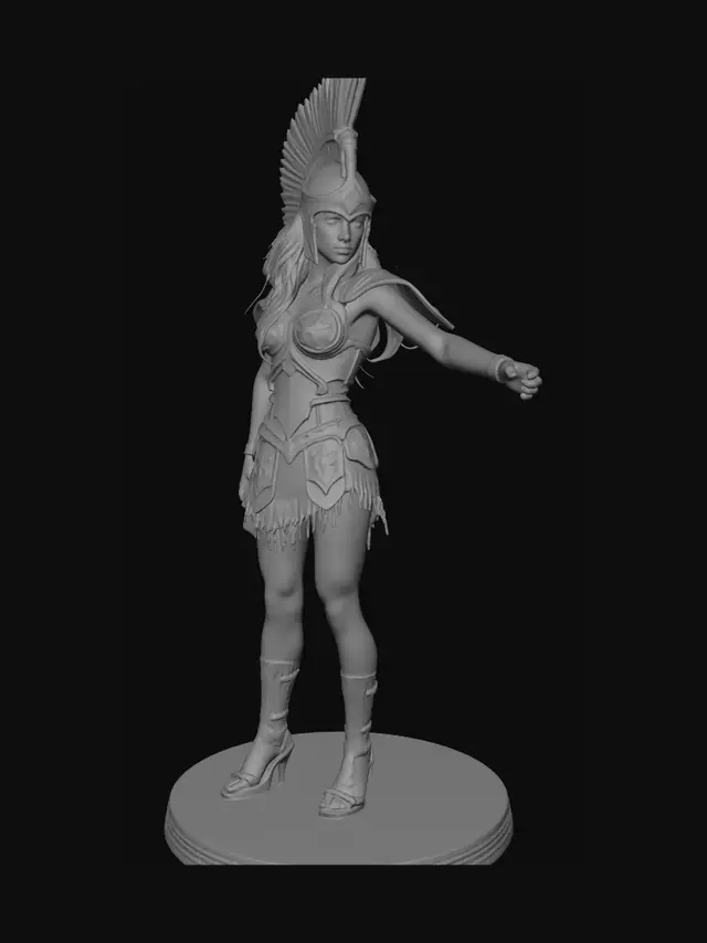 3D model for Masterpiece, best quality, high resolution, aesthetic, masterpiece, best quality, high definition, cinematic lighting, vibrant colors, cinematic details, 8K resolution, massive breasts, beautiful thighs, (beautiful clear eyes), female, (arena gladiator),